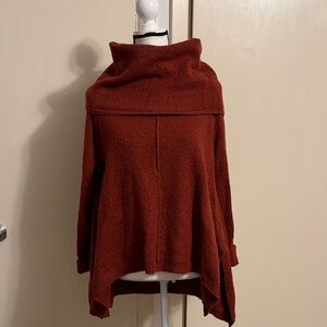 Cozy Cowl Neck Sweater in Rich Rust